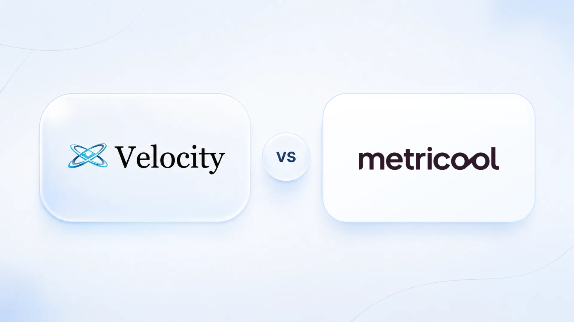 Velocity and Metricool logos shown in a social media management comparison